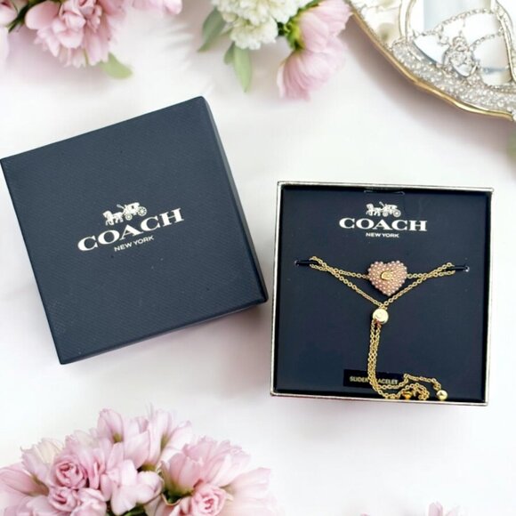Coach Pearl Heart Slider Bracelet - Picture 1 of 2